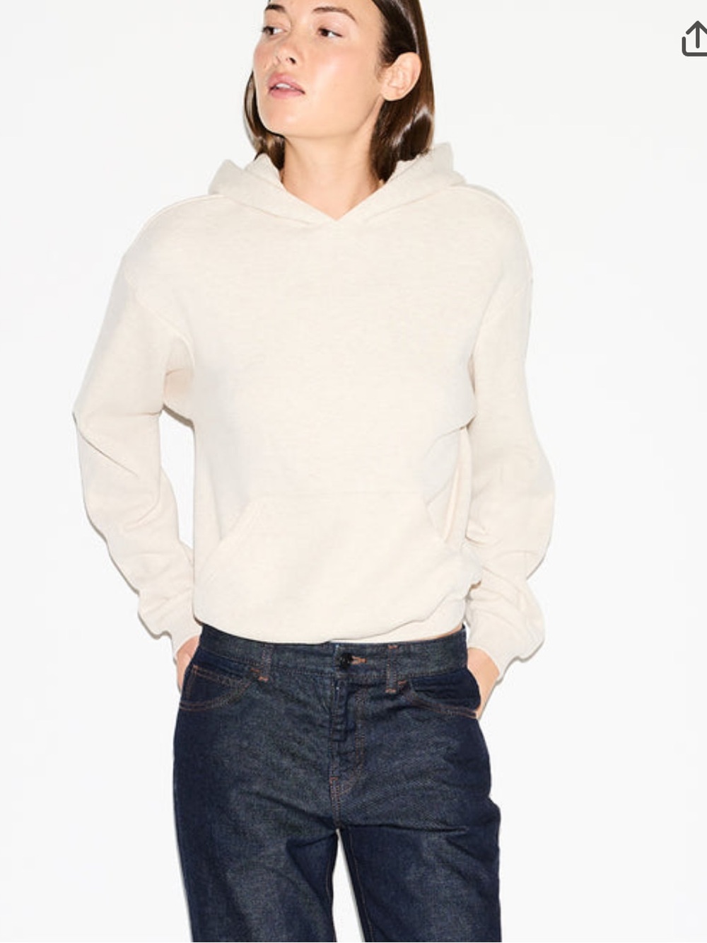 SKIMS NWT Cotton Fleece Pullover Hoodie - Oatmeal Heather